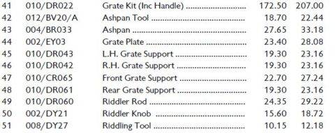 CHARNWOOD REAR GRATE SUPPORT